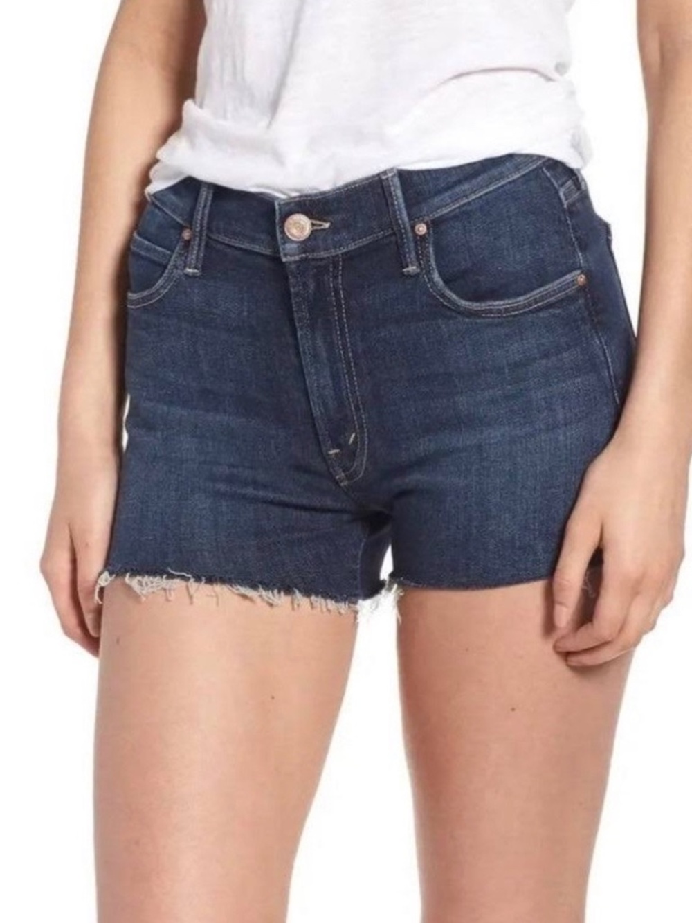 MOTHER Denim The Charmer Fray Girl Crush Shorts sz 26